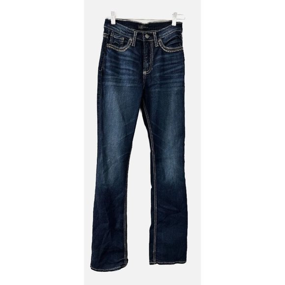 Silver Jeans Denim - Silver Jeans Co Size 24 Calley Slim Boot Jean high rise blue jeans Inseam 33”